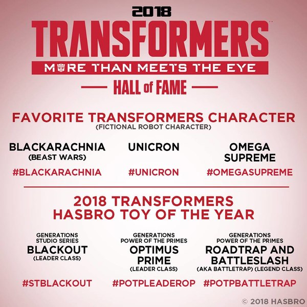 2018 Hall of Fame Voting Begins - Vote For Your Favorite Transformers NOW!