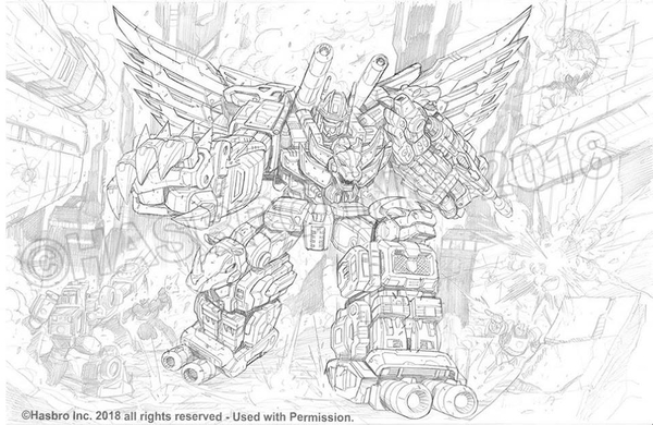 Marcelo Matere's Original Predaking Box Art from Transformers: Power of the Primes 