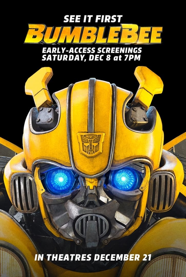 Bumblebee Movie Early Access Screening December 8th with Free Tiny Turbo Changers