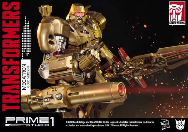 Prime 1 Studio Transformers Masterline: Gold Megatron, Nemesis Prime, Barricade, Bumblebee Images and Info