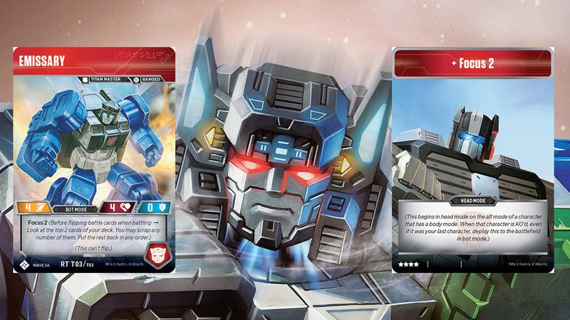 Official Images Fortress Maximus, Cerebros, Emissary Cards Transformers TCG 