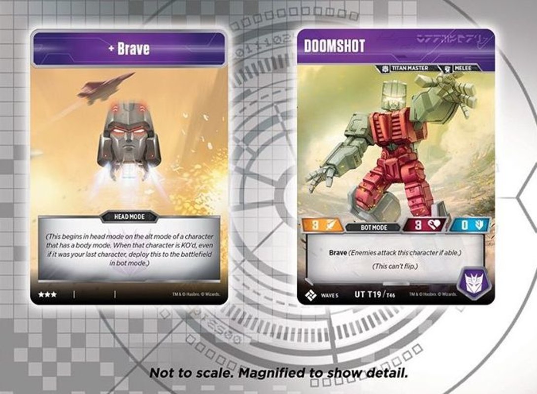 TCG Megatron Fallen Hero and Titan Master partner Doomshot Cards Revealed
