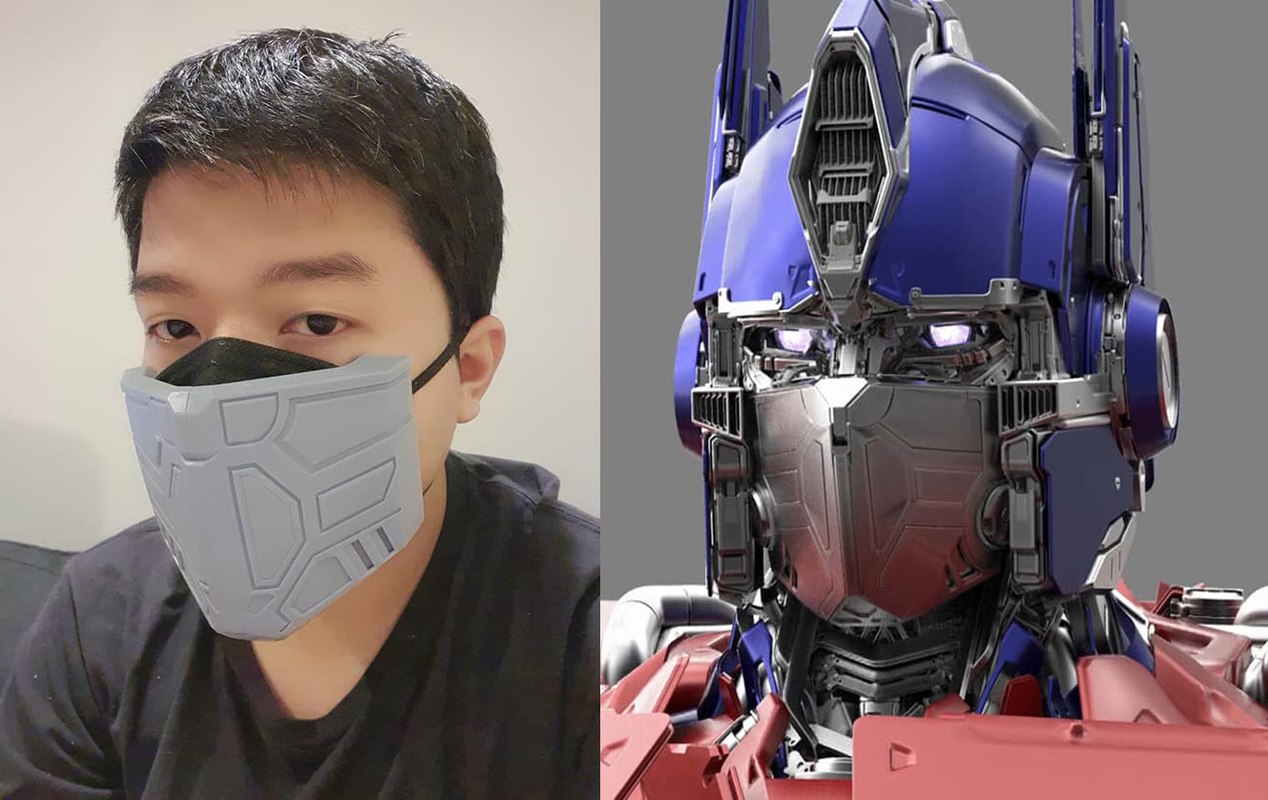 Ver Art Designer Th Optimus Prime Plate Mask 1 0 Custom Face Mask