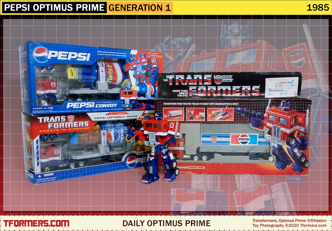 Hasbro Transformers Pepsi Convoy Trailer Optimus Prime Botcon Action Figure for sale online 