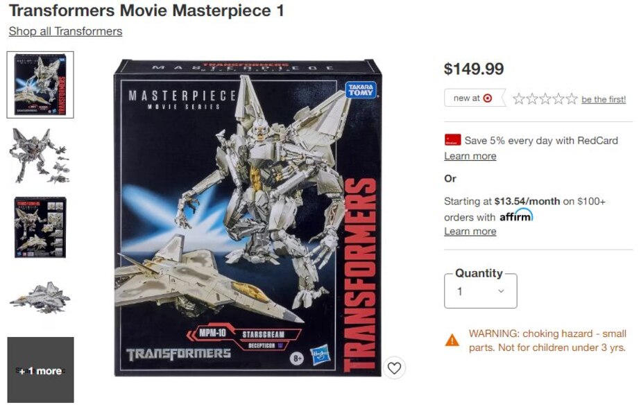 Masterpiece MPM-10 Starscream Available Now in USA on Target.com