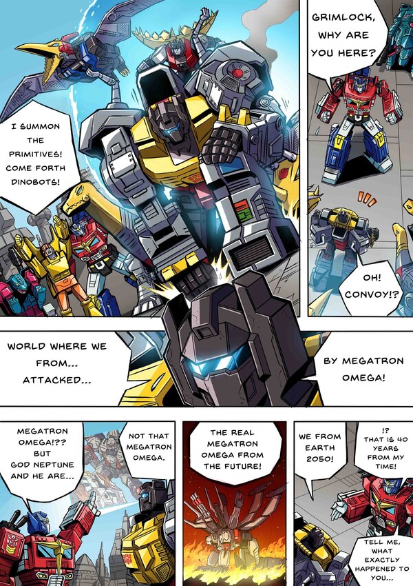 Takara Transformers Volcanicus and Dinobots Manga Comics Translated