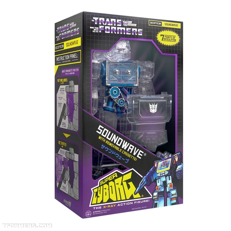 Super7 Transformers Super Cyborg Soundwave Clear - NYCC 2020 Exclusive