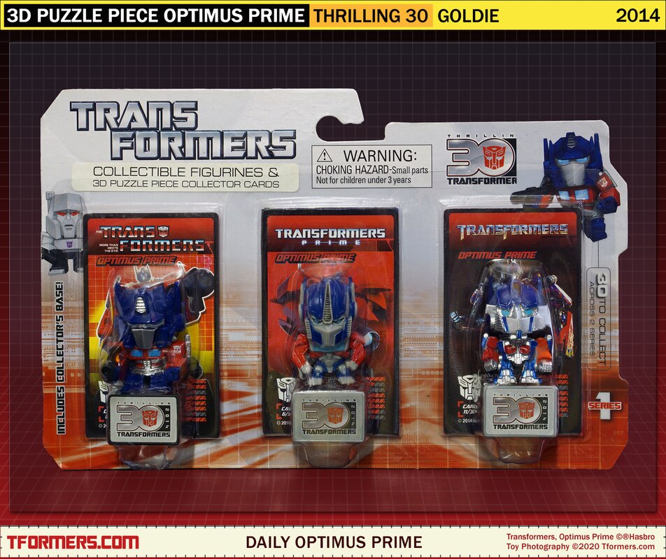 Transformers 2014 30th Anniversary Figurines 3D Puzzle Piece Collector’s Cards 