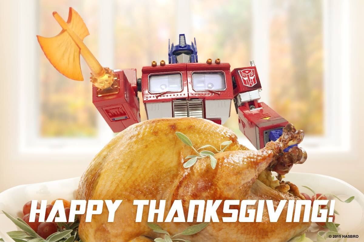 Happy Thanksgiving to Transformers Fans Everywhere