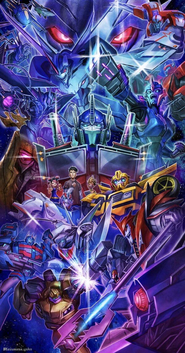 Transformers Prime 10th Anniversary Poster by Kazumasa Yasukuni