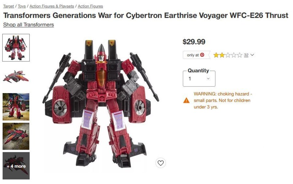 TRANSFORMERS GENERATIONS WAR FOR CYBERTRON EARTHRISE VOYAGER WFC-E26 THRUST NEW 