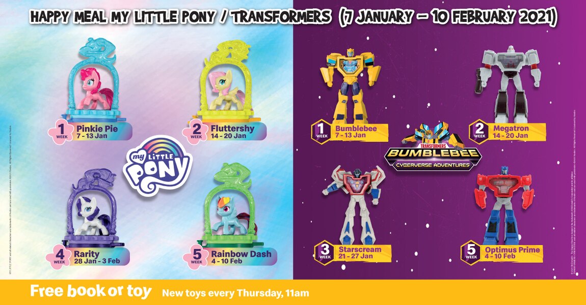 Transformers Cyberverse McDonald's Happy Meal Toys Available Now in Singapore!