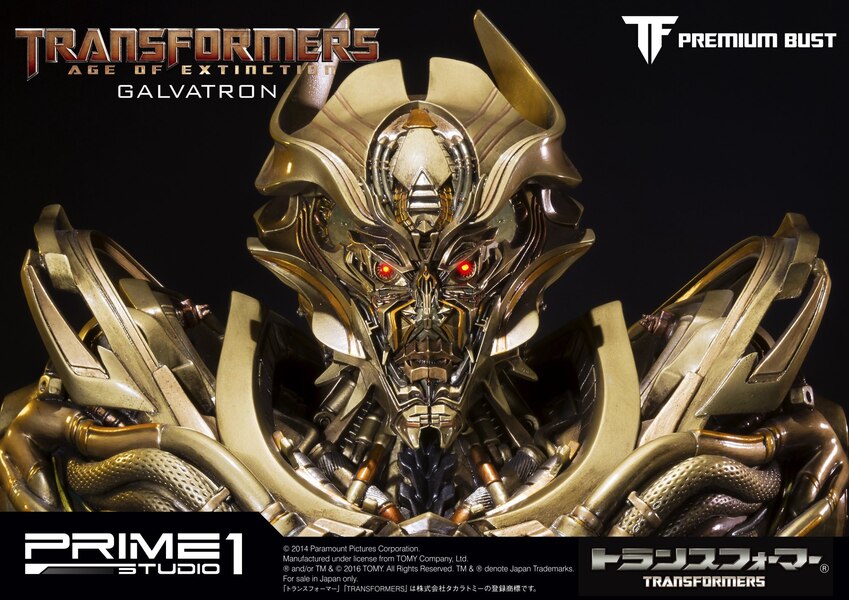 Transformers Age of Extinction Galvatron Gold Version Premium Bust From Prime 1 Studio