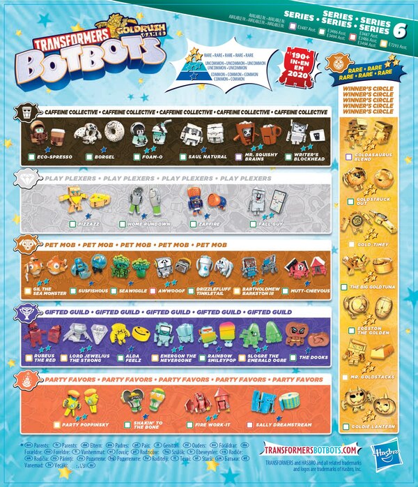  Transformers: Botbots Return - Series 6 Goldrush Games Catalog Revealed!