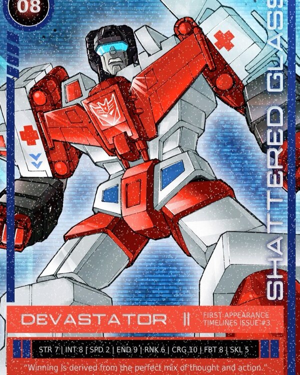 BotCon Shattered Glass Week - Final SG Collector Cards: Emulator and Devastator!