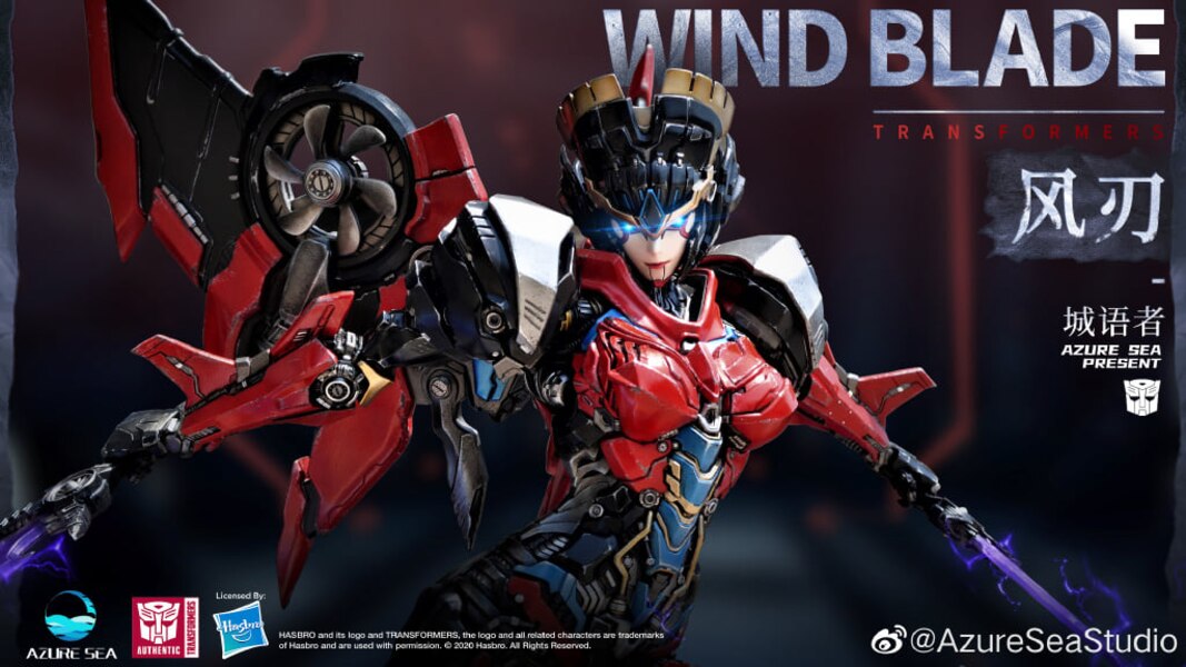 Azure Sea Studio Transformers Windblade Statue Official Images