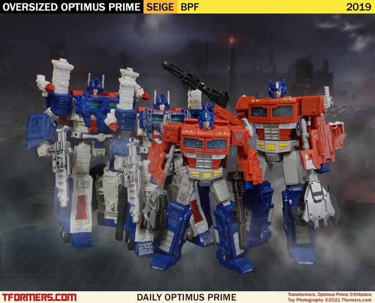 BPF 8" Oversized SIEGE Optimus Prime Megatron Transformers Action Figure Toy 
