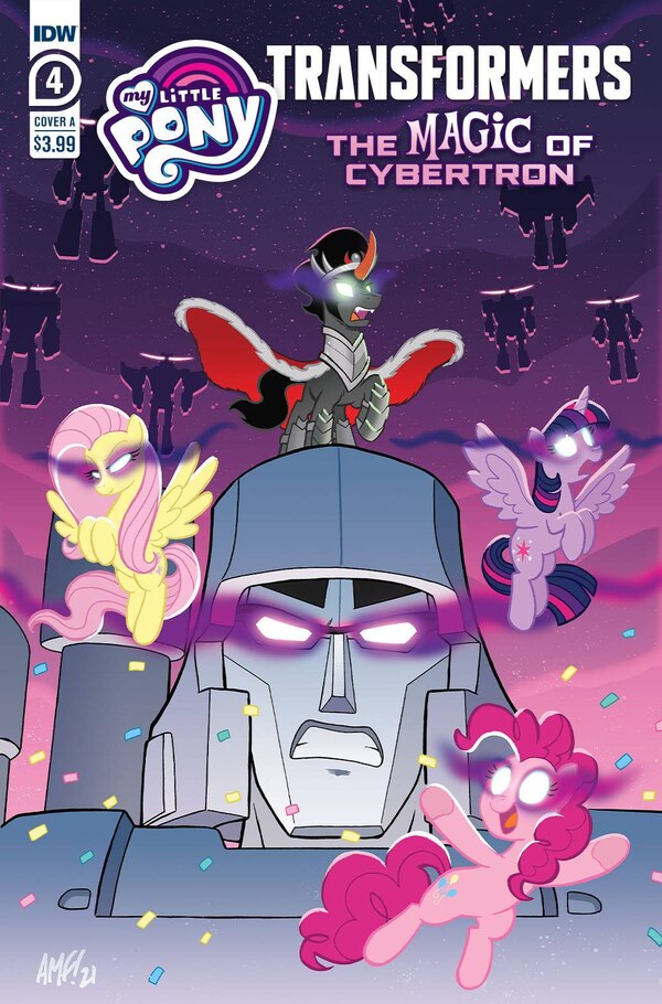 My Little Pony Transformers II Issue #4 Cover A by Tony Fleecs - Spike and Grimlock Return!