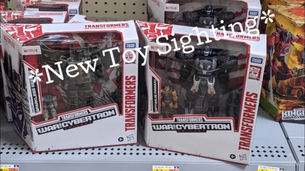 Netflix Optimus Primal & Rattrap, Sparkless Seeker & Singe, Caliburst Rodimusbill New Toy Sighting