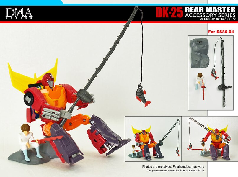 DNA Design DK-25 Gear Master Studio Series Upgrades: Fishing Hot Rod, Jazz, Kup, Starscream 