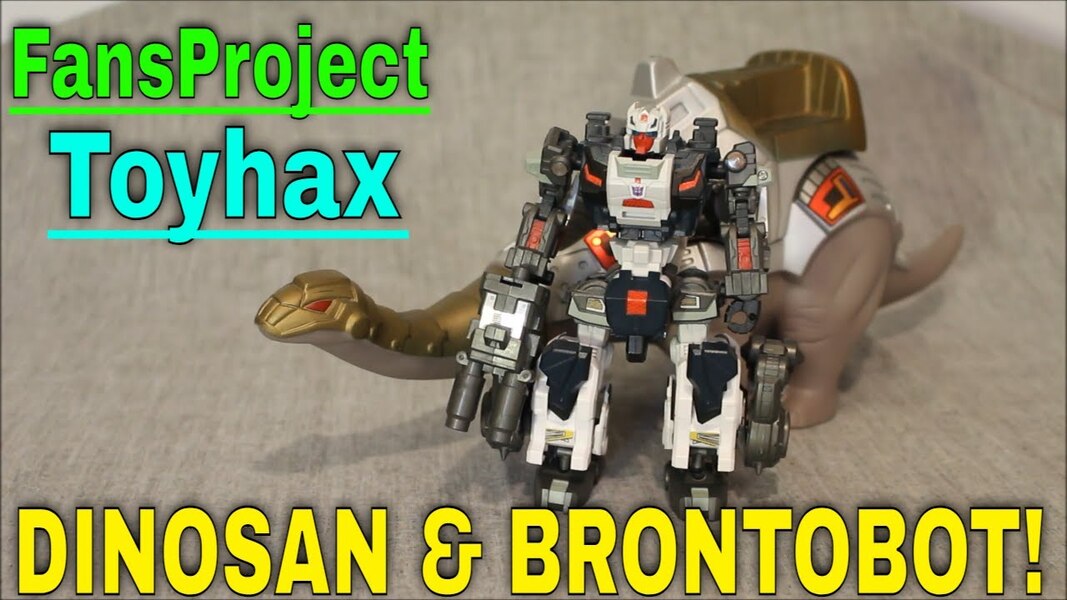 Toyhaxed FansProject Saurus Ryu-Oh Dinosan (Rairyu/Birdbrain) and Brontobot Pretender Shell