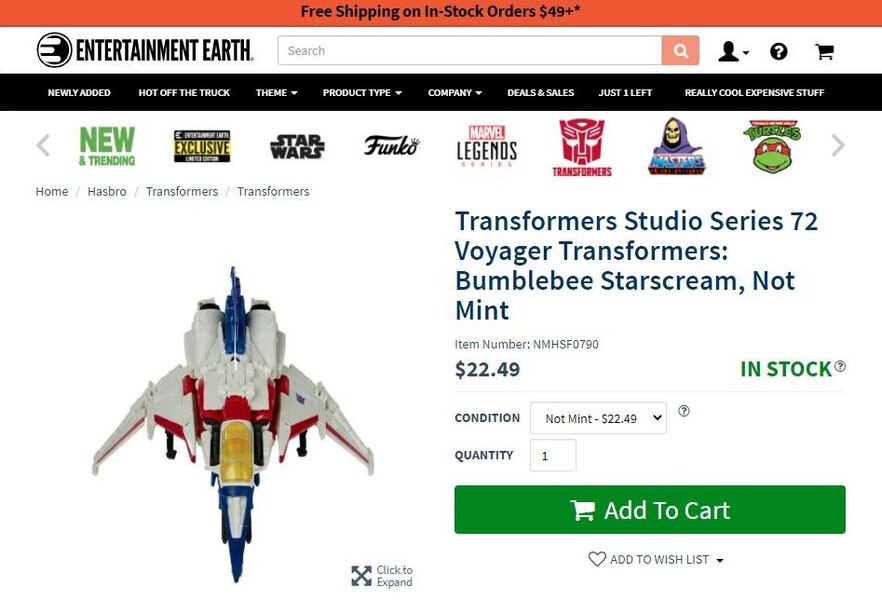 Scalper Buster - Studio Series 72 Bumblebee Starscream Only $22