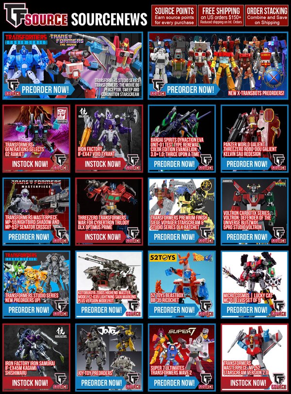 TFSource News - Studio Series 86 Coronation Starscream, Sweep & Perceptor, X-transbots and More!