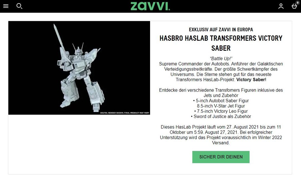 Transformers HasLab Victory Saber German, France, More International Crowdfunding Open!