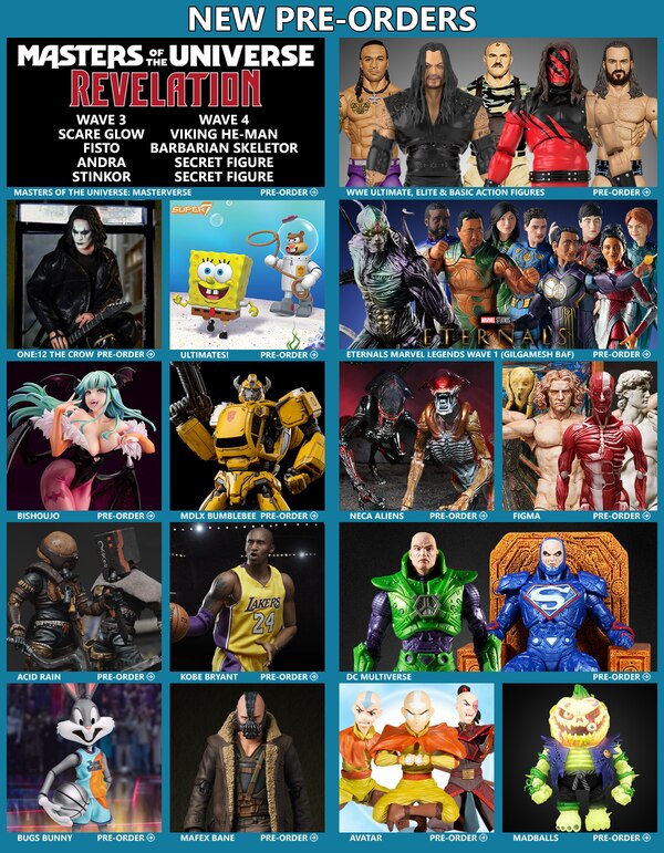 BBTS News: MOTU, WWE, Marvel Legends, The Crow, SpongeBob, Pokemon, DC Multiverse, Bishoujo, figma, Transformers & More!