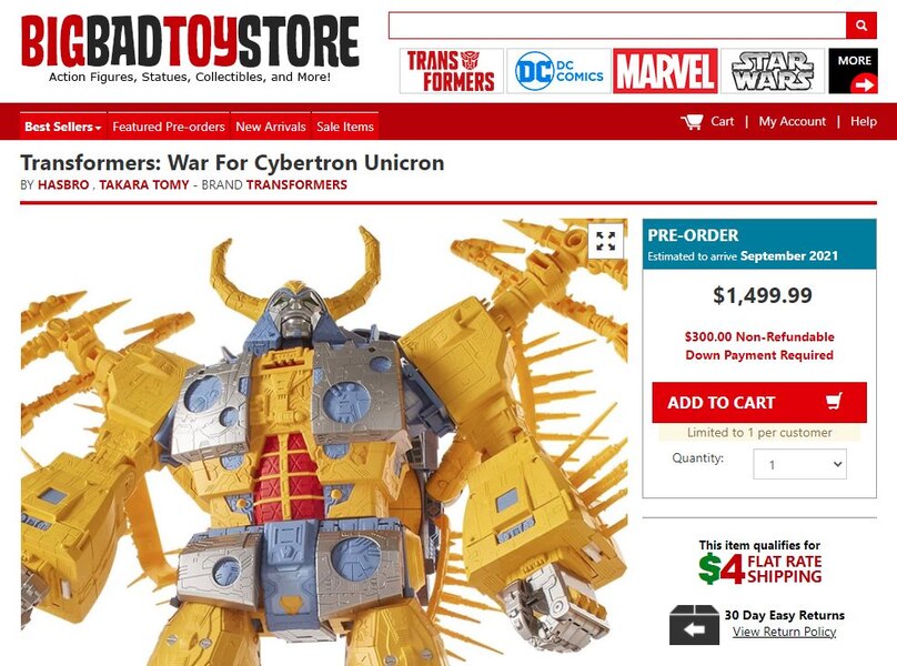 Transformers: War For Cybertron HasLab Unicron Available Again!