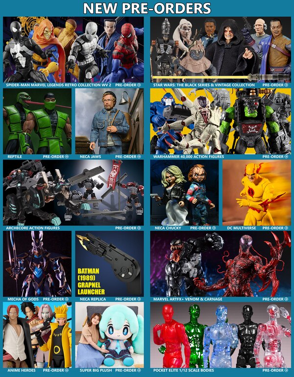 BBTS News: Spider-Man Marvel Legends, Warhammer 40k, Mortal Kombat, DC Multiverse, Jaws, Star Wars, Anime, NECA, Transformers & 