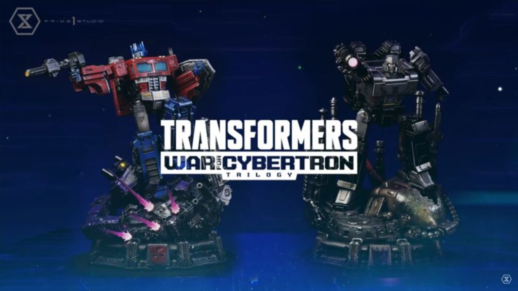 Prime 1 Studio War for Cybertron Siege Optimus Prime and Megatron Promo