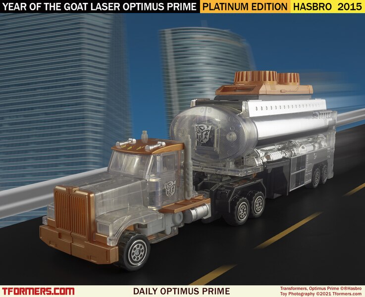 Daily Prime - Year Of The Goat Platinum Edition Laser Optimus Prime