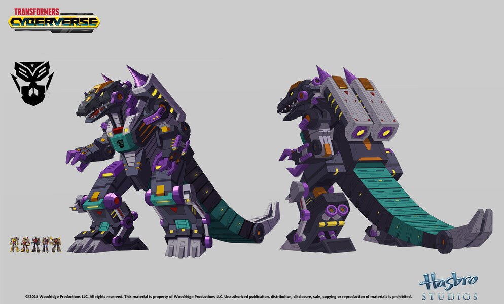 Transformers Cyberverse Season 4 Trypticon, Volcanicus, Dinobots Concept Models