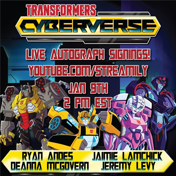 Transformers: Cyberverse Live Autograph Fund Raiser January 9th