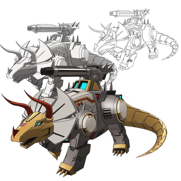 Transformers More Dinobot Slag Concept Art by Eric Siebenaler