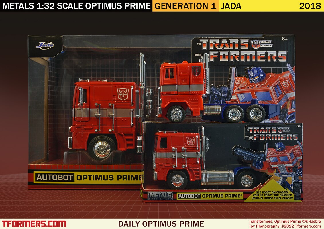 G1 Autobot Optimus Prime Truck Red with Robot on Chassis from