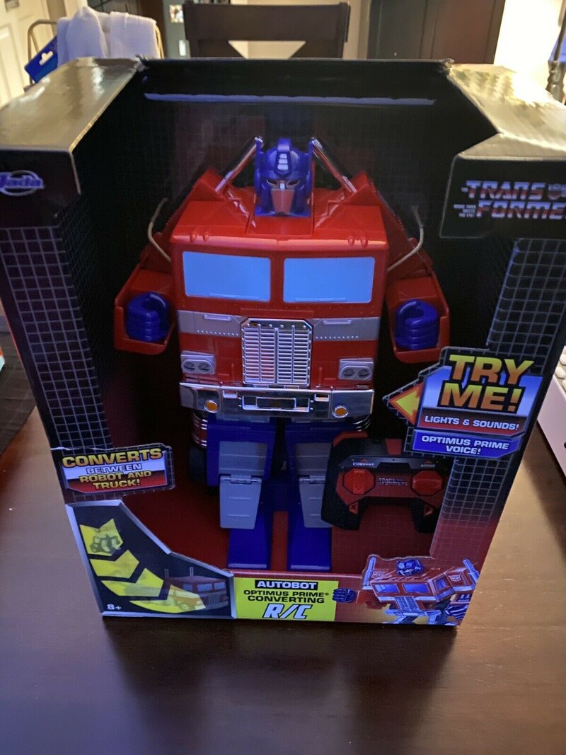 Jada Transformers Optimus Prime Converting R/C Vehicle In-Hand Box Images