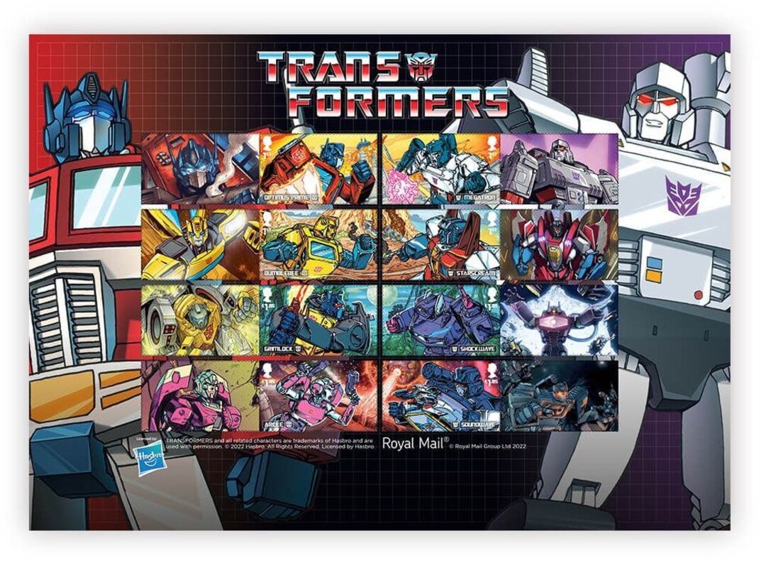 Royal Mail Transformers Generation Special Stamps Collection Images & Details