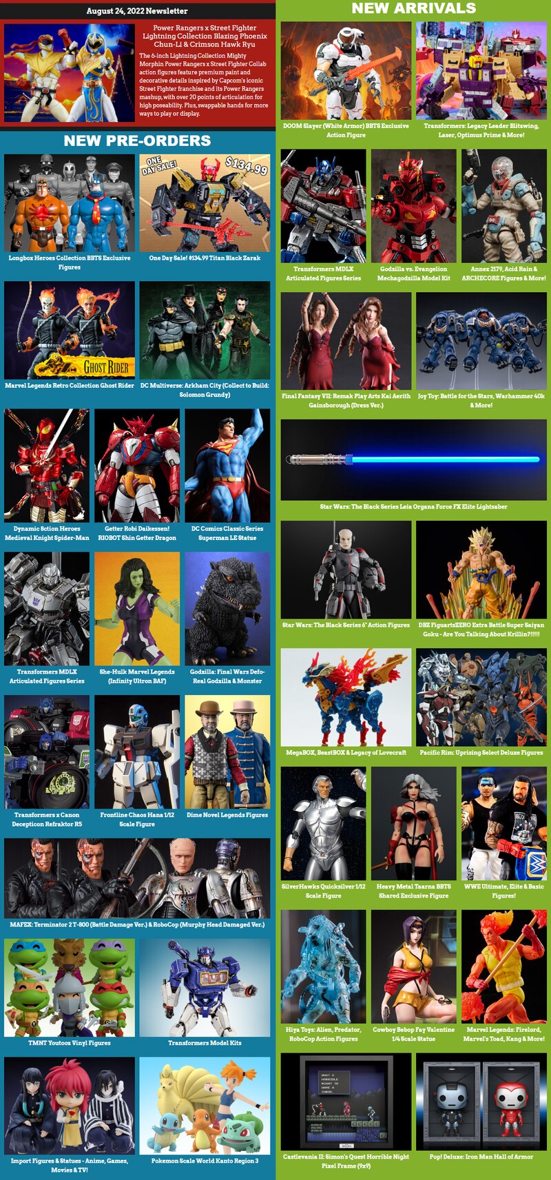 BBTS News: Power Rangers x Street Fighter, Longbox Heroes BBTS Exclusives, DC Multiverse, Marvel Legends Ghost Rider, More