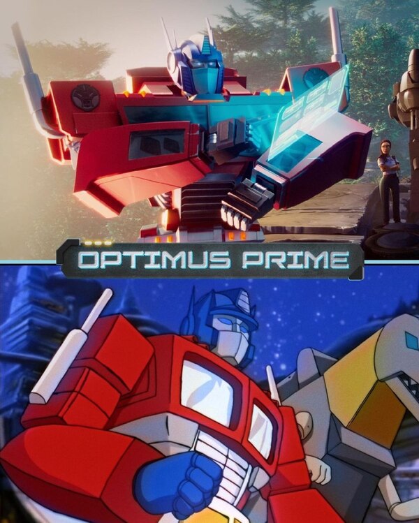Transformers EarthSpark Optimus Render Compared With G1 Cartoon Character (4 of 4)