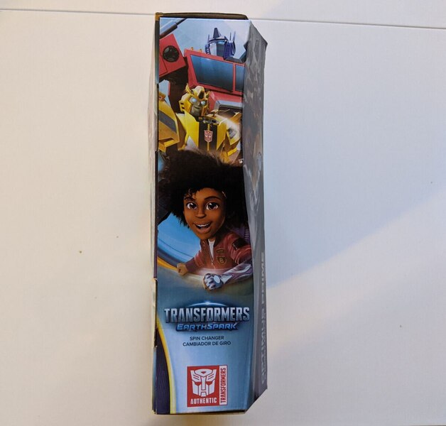 In Hand Box Image Of Transformers Earthspark Spin Changer Optimus Prime With Robby Malto  (3 of 5)