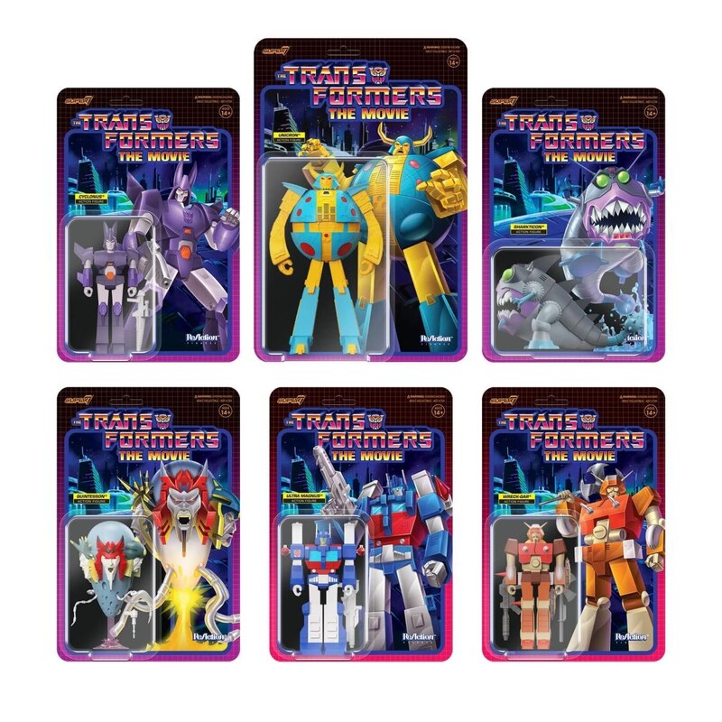 Super7 TransFormers The Movie 1986 ReAction Official Images - Unicron, Quintessons, More!