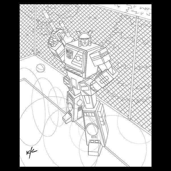 Transformers X Magic The Gathering Blaster Card Art By Ken Christiansen  (1 of 9)