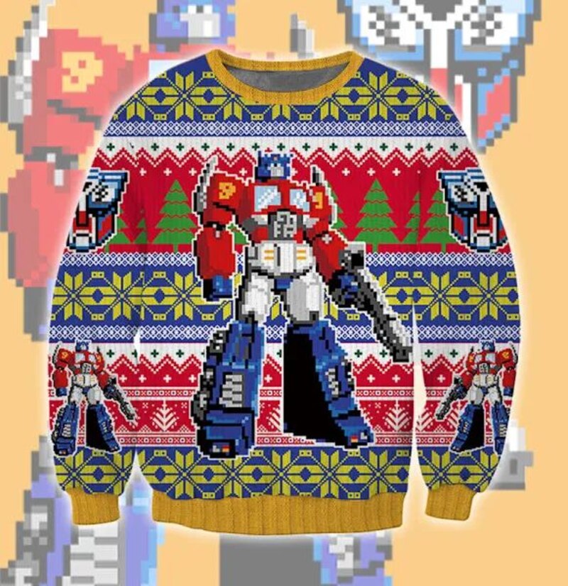 Daily Prime - Tis The Season For Optimus Prime Ugly Christmas Sweaters