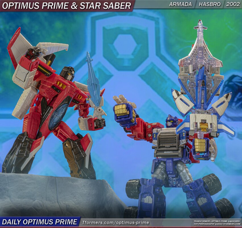 Daily Prime - Evolution Starscream Vs Armada Optimus Prime Star Sabers