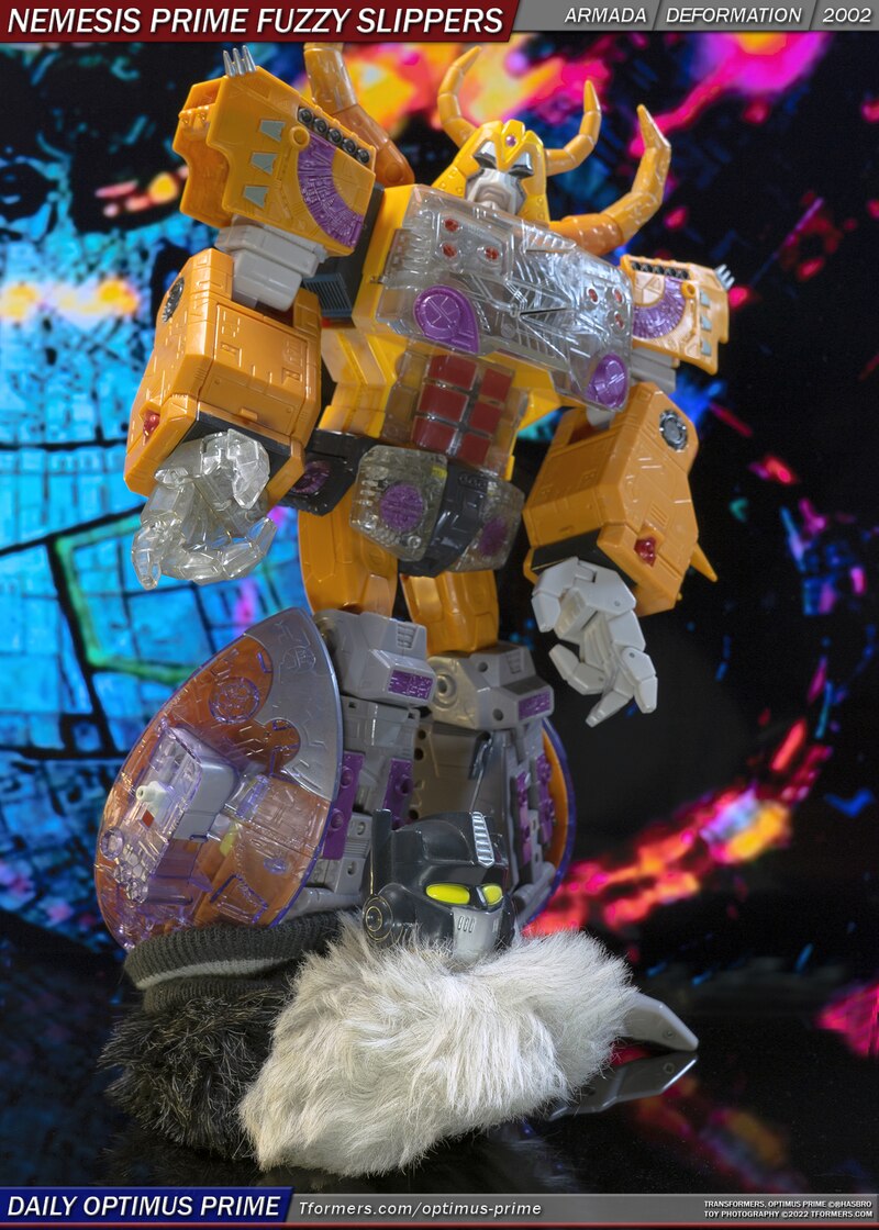 Daily Prime - Nemesis Prime Fuzzy Slippers Keep Unicron's Feet Warm