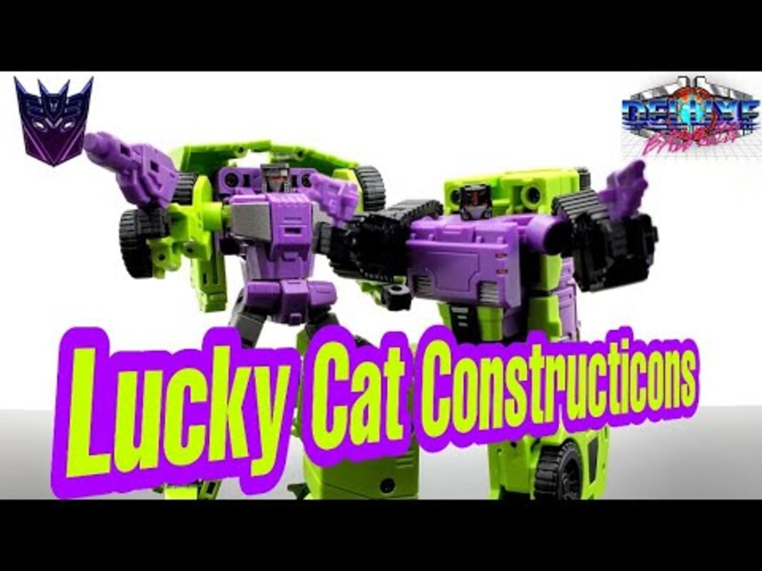 Lucky Cat Riki-Oh Constructicons Mixmaster & Scrapper Transformer Review! (Devastator)