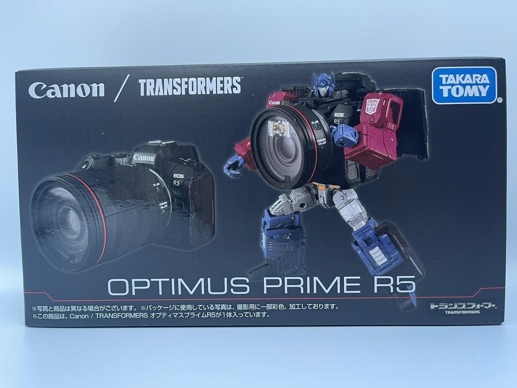 Takara TOMY Canon X Transformers Optimus Prime R5 & Refraktor R5 Package Images