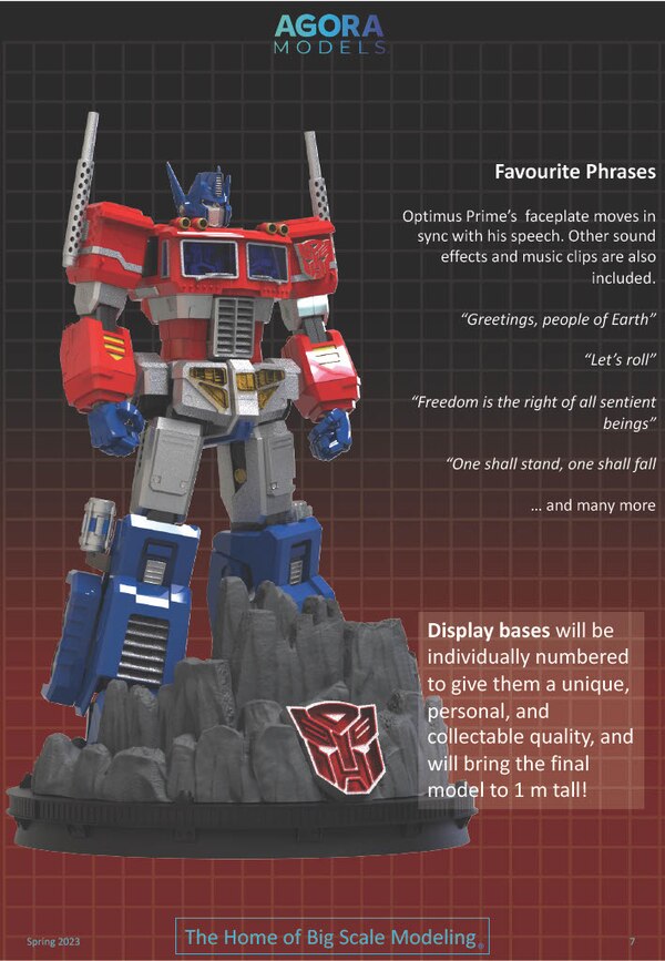 Optimus Prime, Agora Models